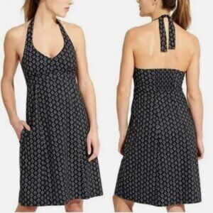 Athleta Pack Everywhere Black Halter Dress 10